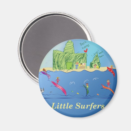 Kleiner Surfer-Magnet Magnet (Vorderseite/Rückseite)