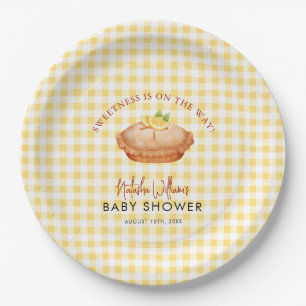 Kleiner Süsse-Kuchen ist auf dem Weg Babydusche Pappteller