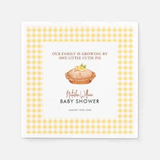 Kleiner Süsse-Kuchen ist auf dem Weg Babydusche Serviette (Vorderseite)