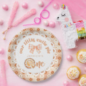 Kleiner Süsse-Kuchen macht einen 1. Geburtstag Pappteller (Party)