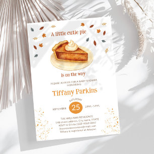 Kleiner Süsse Pie ist auf der Way Pumpkin Babydusc Einladung