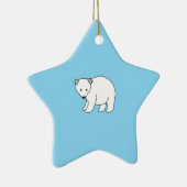 kleiner, süßer Eisbär Keramikornament (Rechts)