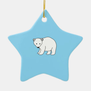 kleiner, süßer Eisbär Keramikornament