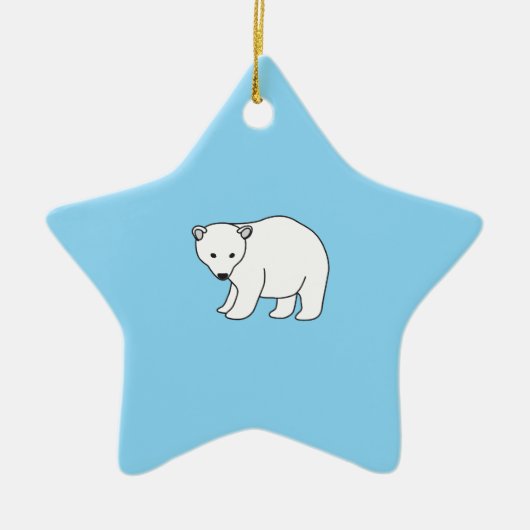 kleiner, süßer Eisbär Keramikornament (Vorne)