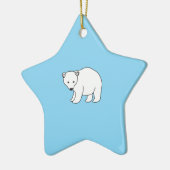 kleiner, süßer Eisbär Keramikornament (Links)