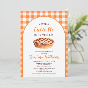 Kleiner Süßer Herbst-Kürbiskuchen Baby Shower Einladung