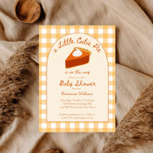 Kleiner Süßer Kürbiskuchen Gingham-Baby-Party