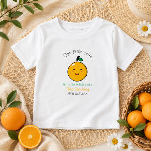  Kleiner Süßer Orange Citrus 1. Geburtstag  Baby T-shirt