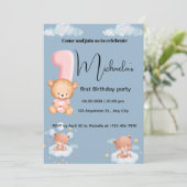Kleiner Süßer Panda 1. Geburtstag Einladung (Stehend Vorderseite)