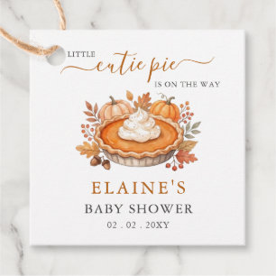 Kleiner Süßer Pie Kürbiskuchen Herbst-Baby-Party Geschenkanhänger