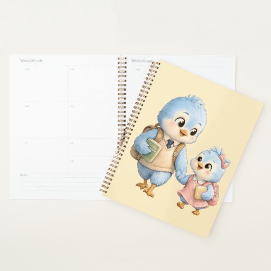 Kleiner süßer Vogel Wochenplaner Notizbuch (Anzeige)