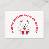 Kleiner Sweetheart Baby Duwer Winzer Raffelname Begleitkarte (Rückseite)