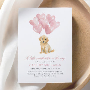 Kleiner Sweetheart Dog Valentine's Baby Shower Einladung