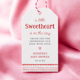 Kleiner Sweetheart ist auf dem Weg zur Valentindus Geschenkanhänger