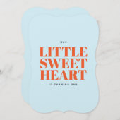 Kleiner Sweetheart Valentine's Boy Erster Geburtst Einladung (Vorne/Hinten)