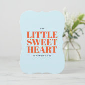 Kleiner Sweetheart Valentine's Boy Erster Geburtst Einladung (Stehend Vorderseite)