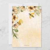 Kleiner Sweetie ist auf dem Weg HoneyBee Baby Dusc Einladung (Rückseite)