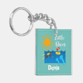 Kleiner Taucher mit Jelly Fish - Acrylfisch Schlüs Schlüsselanhänger (Vorderseite links)