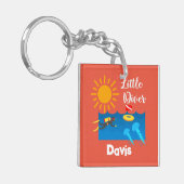 Kleiner Taucher mit Jelly Fish - Acrylfisch Schlüs Schlüsselanhänger (Vorderseite links)