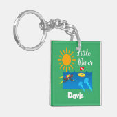 Kleiner Taucher mit Jelly Fish - Acrylfisch Schlüs Schlüsselanhänger (Vorderseite links)