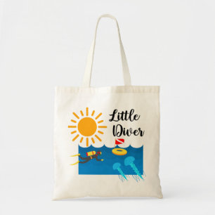 Kleiner Taucher mit Jelly Fish - Budget Tasche