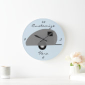 Kleiner Teardrop-Anhänger Thunder_Cove Große Wanduhr (Zuhause)