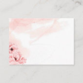 Kleiner Teddybär Blume Prinzessin Pink Aquarell Begleitkarte (Rückseite)