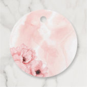 Kleiner Teddybär Blume Prinzessin Pink Aquarell Geschenkanhänger (Rückseite)