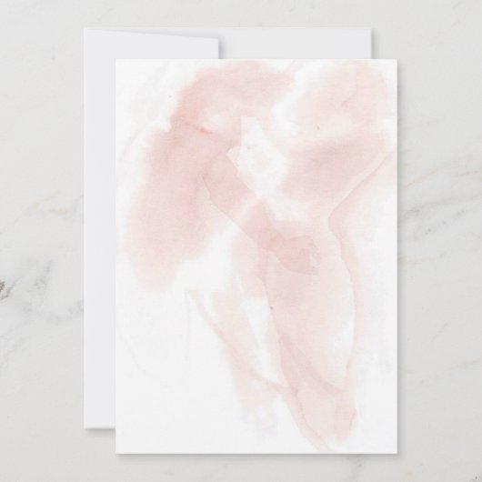 Kleiner Teddybär - Blume Prinzessin Wasserfarbe Einladung (Rückseite)