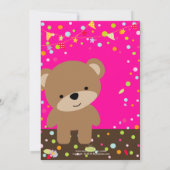 Kleiner Teddybär/DIY Hintergrund+Text Einladung (Rückseite)
