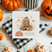 Kleiner Teddybär Fall in Liebe Orange Pumpkin Serviette