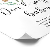 Kleiner Teddybär Sag kein Baby Poster (Ecke)