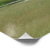 Kleiner Teich auf Ackerland Poster (Ecke)