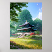Kleiner Tempel im Garten Poster (Vorne)