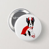 Kleiner Teufel-Halloween-Hund Button (Vorne & Hinten)