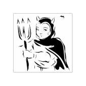 Kleiner Teufel Illustration Briefmarke Gummistempel (Prägung)