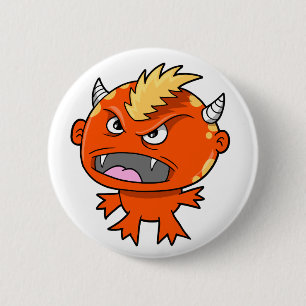 Kleiner Teufel-Monster-Tier-Knopf Button
