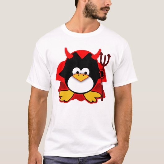 Kleiner Teufel-Pinguin T-Shirt (Vorderseite)