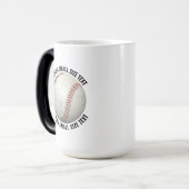 Kleiner Text & Baseball 443ml Maßgeschneiderter We Verwandlungstasse (Vorderseite Links)