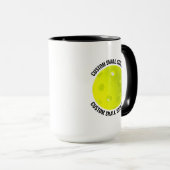 Kleiner Text BLACK Combo 15oz Individuelles Pickle Tasse (VorderseiteRechts)