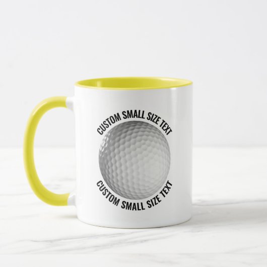 Kleiner Text GELB Combo 11oz Custom Golf Tasse (Links)
