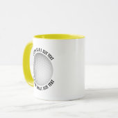 Kleiner Text GELB Combo 11oz Custom Golf Tasse (Vorderseite Links)