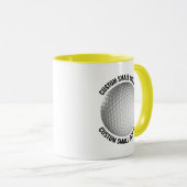 Kleiner Text GELB Combo 11oz Custom Golf Tasse (VorderseiteRechts)