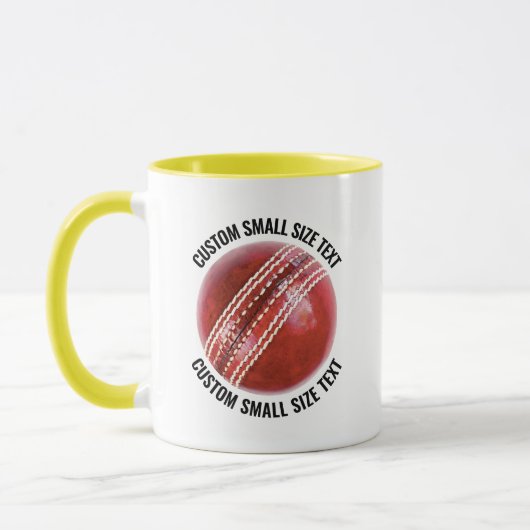 Kleiner Text GELB Combo 11oz Individueller Cricket Tasse (Links)