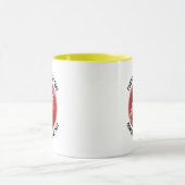 Kleiner Text GELB Combo 11oz Individueller Cricket Tasse (Zentrum)