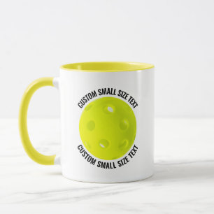 Kleiner Text GELB Combo 11oz Individueller Pickleb Tasse