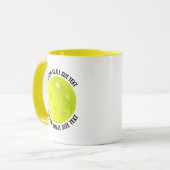 Kleiner Text GELB Combo 11oz Individueller Pickleb Tasse (Vorderseite Links)