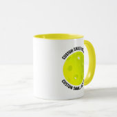 Kleiner Text GELB Combo 11oz Individueller Pickleb Tasse (VorderseiteRechts)
