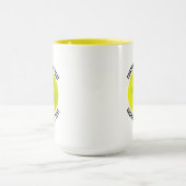 Kleiner Text GELB Combo 15oz Individueller Pickleb Tasse (Zentrum)