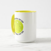 Kleiner Text GELB Combo 15oz Individueller Pickleb Tasse (Vorderseite Links)